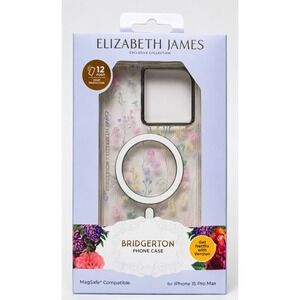 Elizabeth James Bridgerton iPhone 15 Pro Max MagSafe Phone Case Floral Clear...
